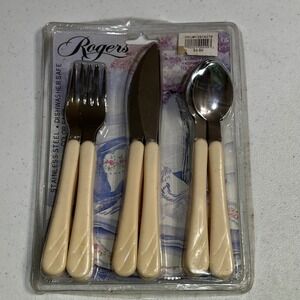 Rogers by Stanley Roberts Stainless Steel Dishware Set Cream Handle‎ New Sealed